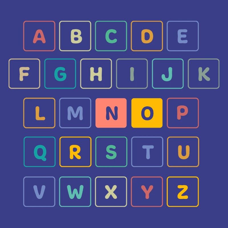 ABC Button NO - Kindergarten Preschool School