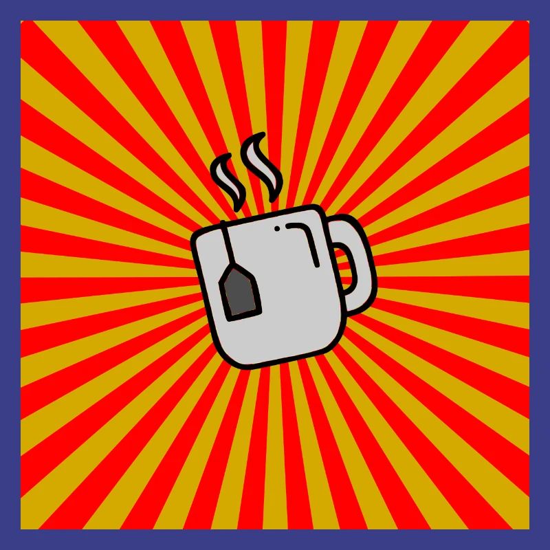 Sunburst Tea red yellow-Sunrise Teacup