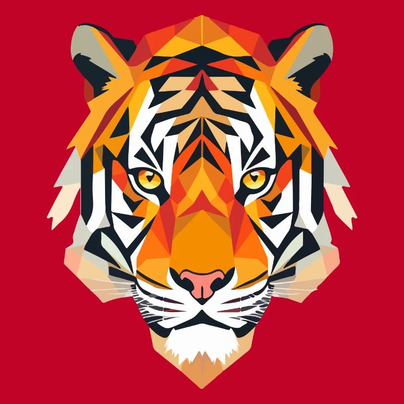 Stylized Tiger, Geometric