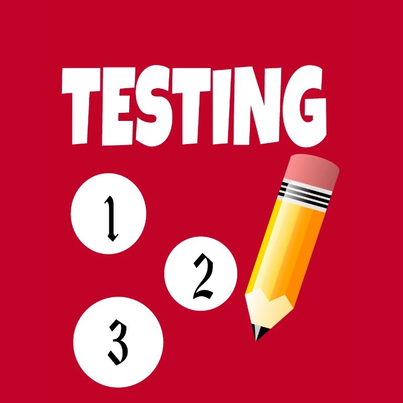 Test 123 mit Bleistift