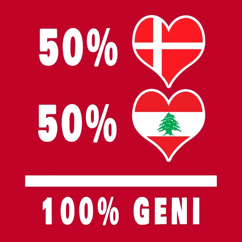Libanon und Dänemark 100% geniale Flagge