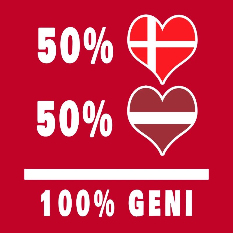 Lettonie et Danemark 100% drapeau de génie