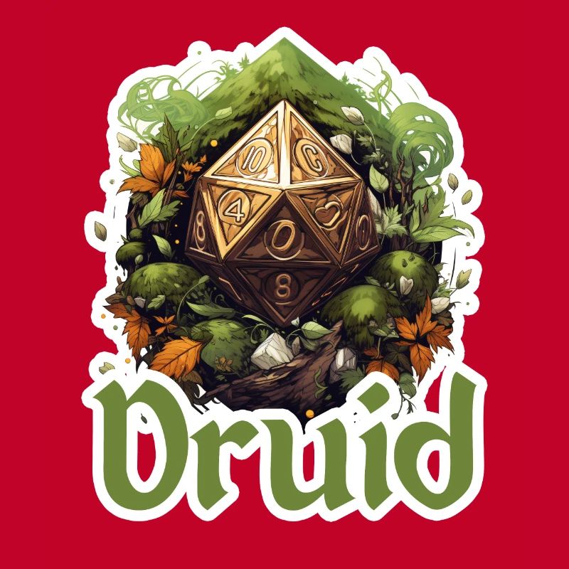 Druide avec D20 – Conception de RPG fantastique