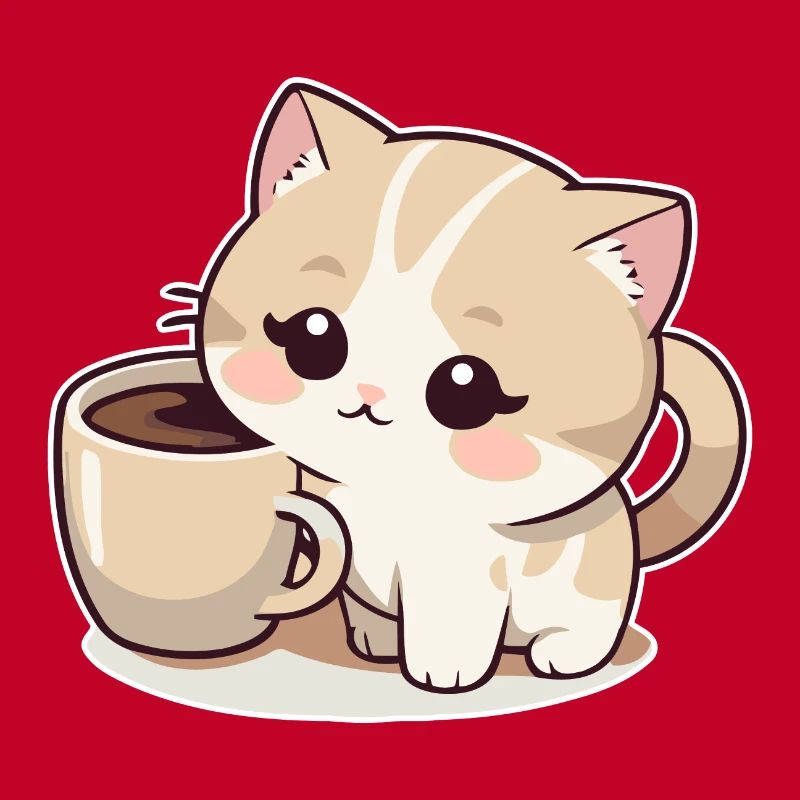 Cat with Coffee