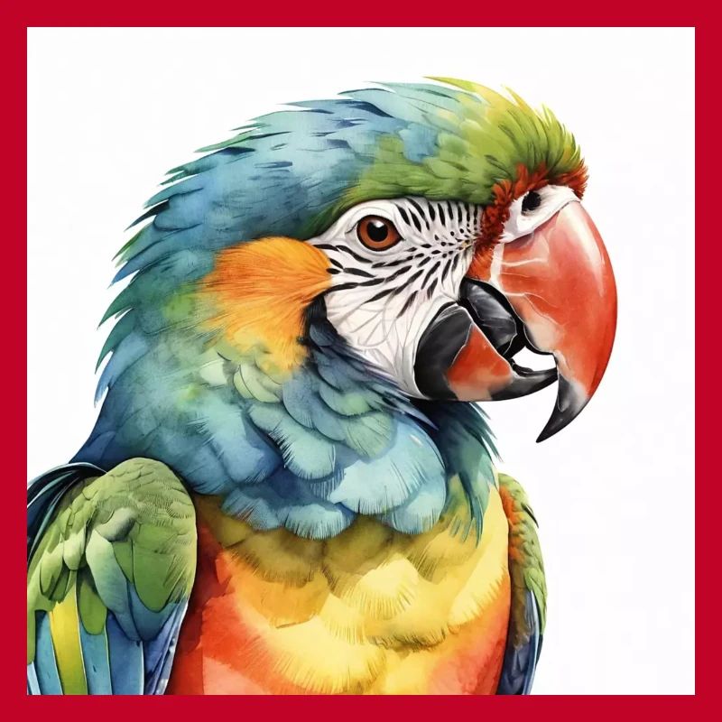 Ara aquarelle