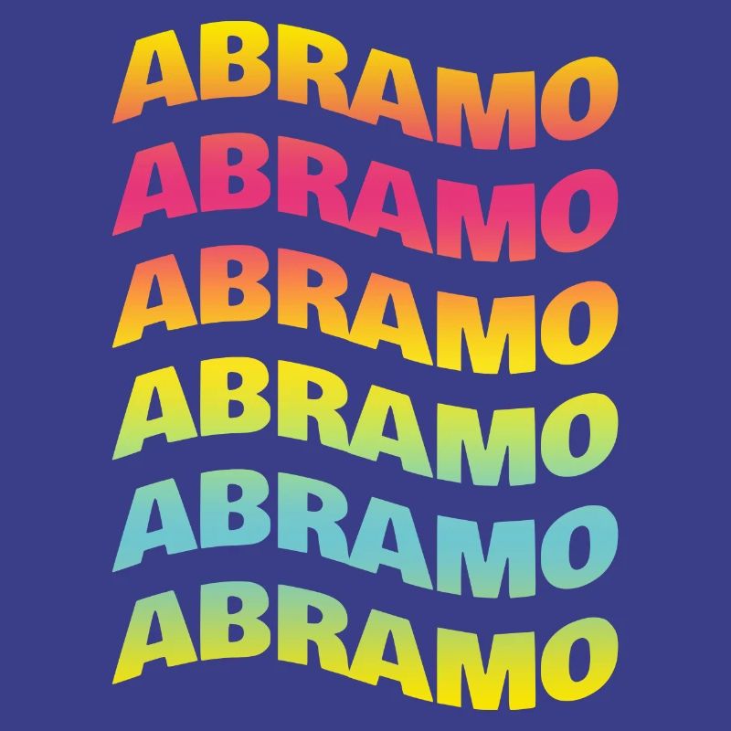 Abraham t-shirt text wave effect wave effect