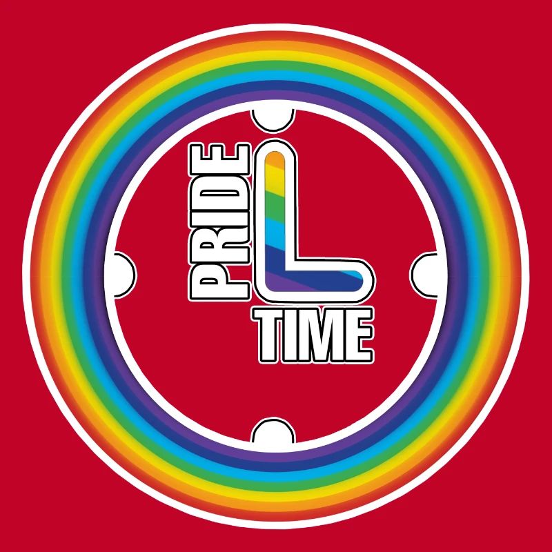 Rainbow Pride Ring Clock