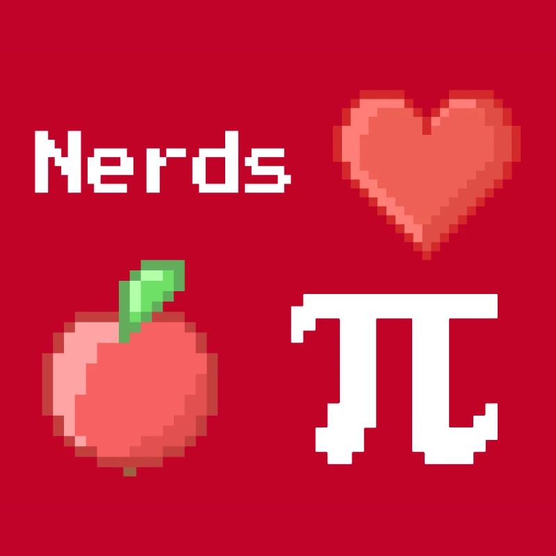 Les nerds adorent Apple Pi Pi Pi Dictons Math Pixel
