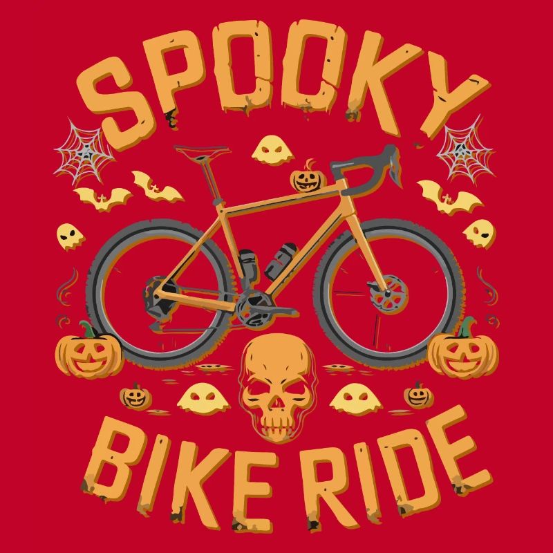Conception effrayante de balade à vélo d’Halloween