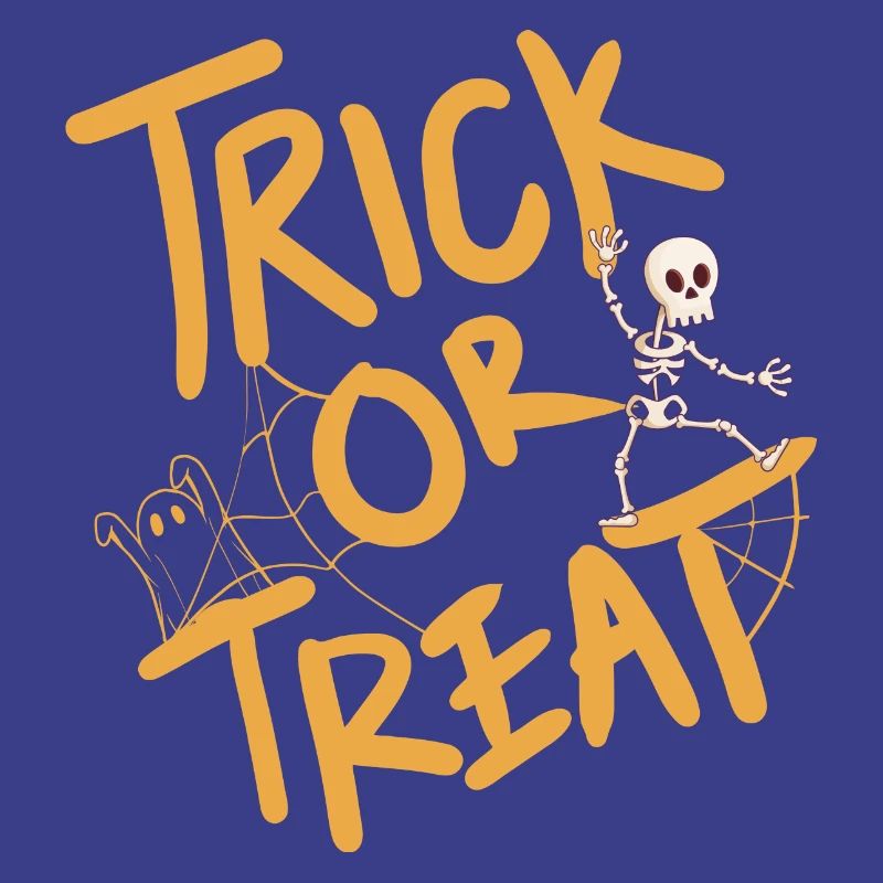Design créatif d’Halloween avec citrouille et squelette
