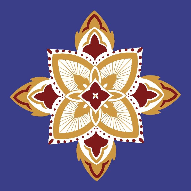 oriental pattern morocco gold red