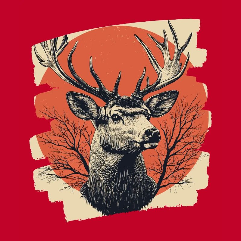 Deer with antlers