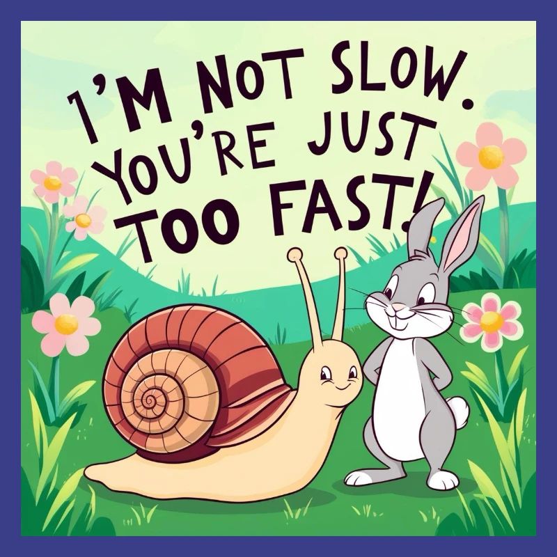 Ein Hase und eine Schnecke "Slow and Fast"