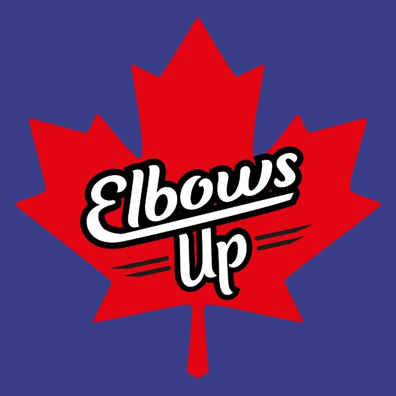 Elbows Up Maple Leaf Design