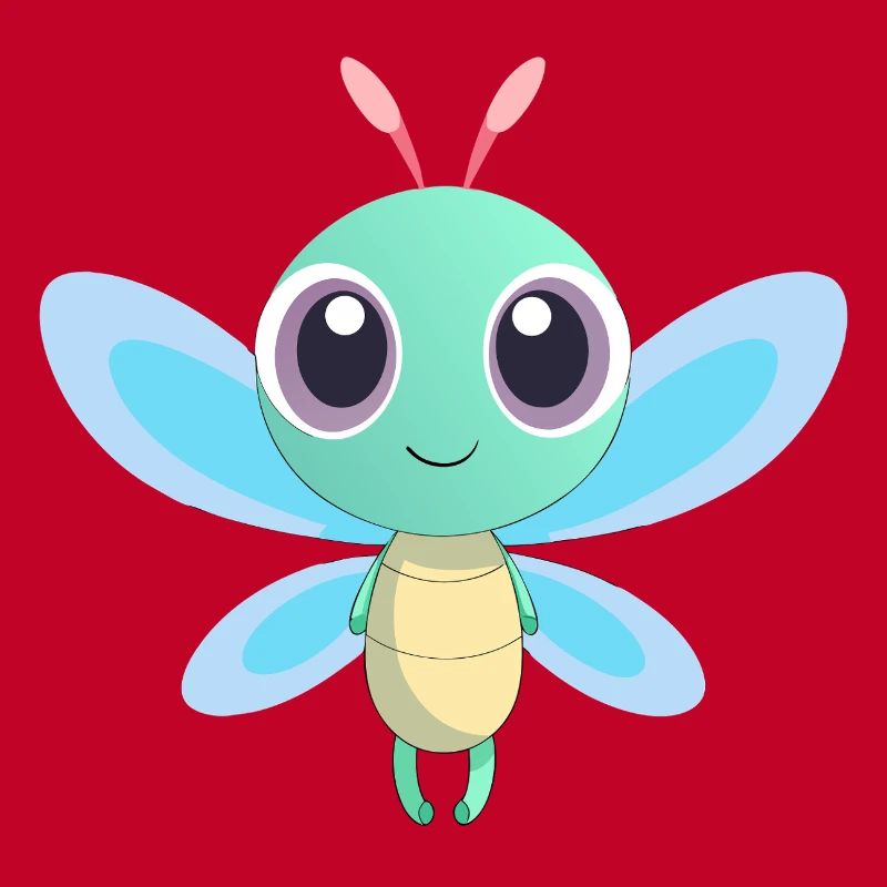 Bébé libellule colorée