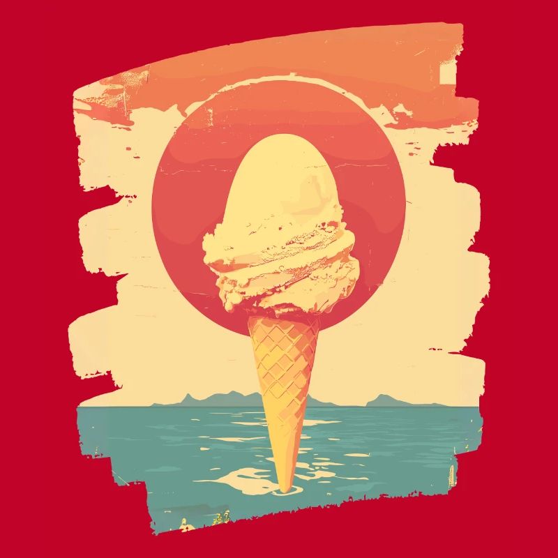 Eis und Eiscreme Kugel