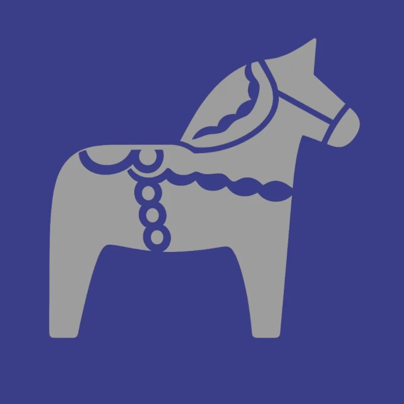 Skandinavisches Dala Pferd – Folklore Design