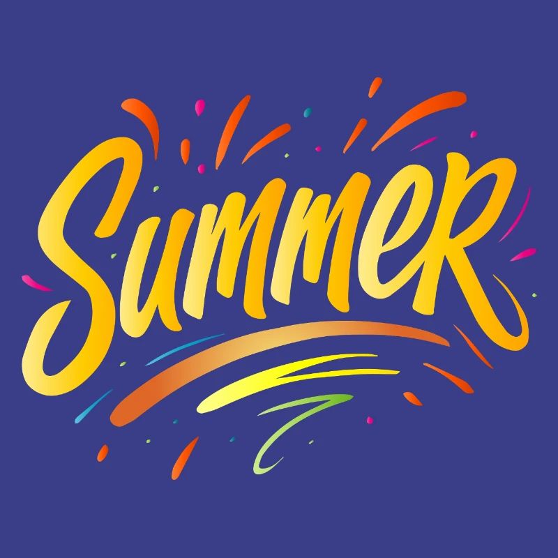 Summer Typo - Sommerdesign mit Splash-Elementen