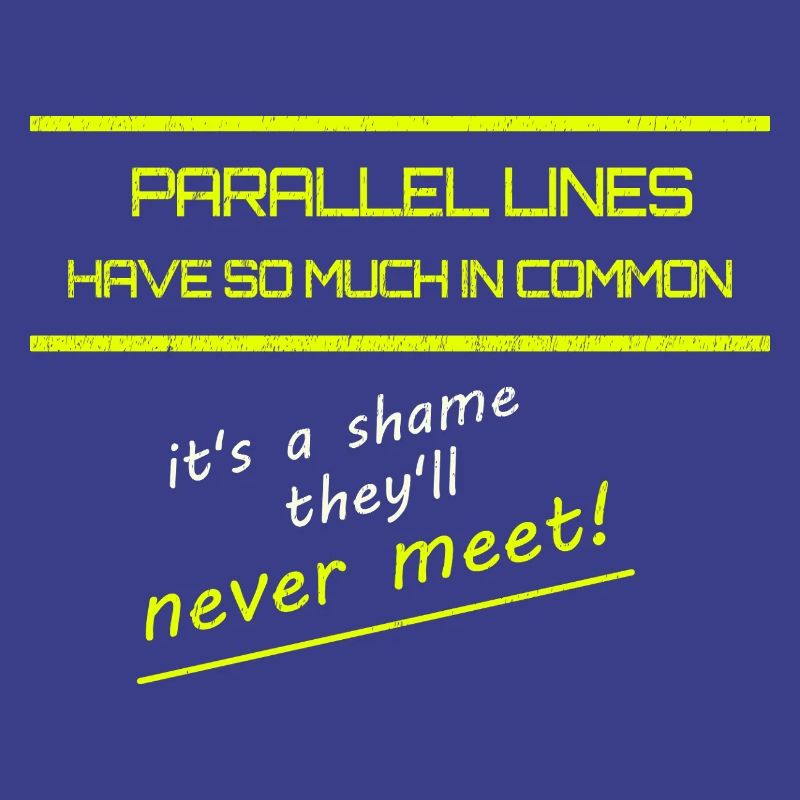 Funny Parallel Lines Math Tee