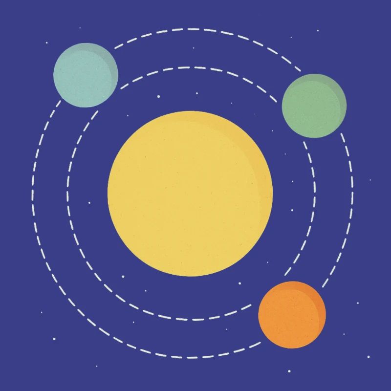 Orbite du Soleil Abstrait Print Design