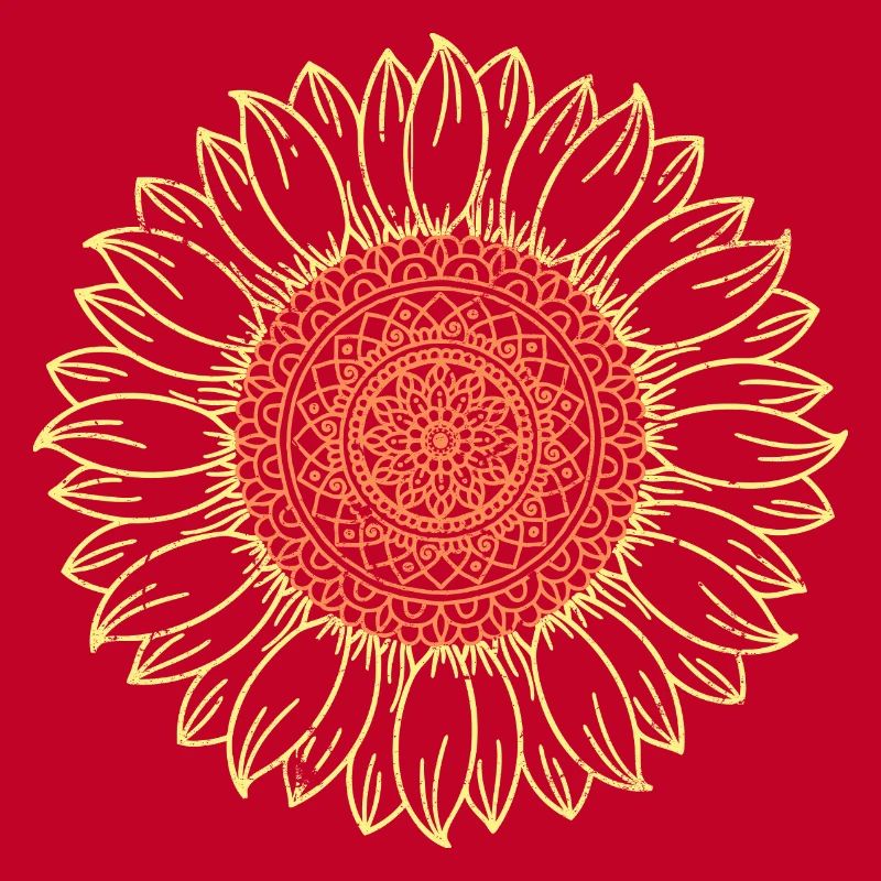 Conception complexe de mandala tournesol