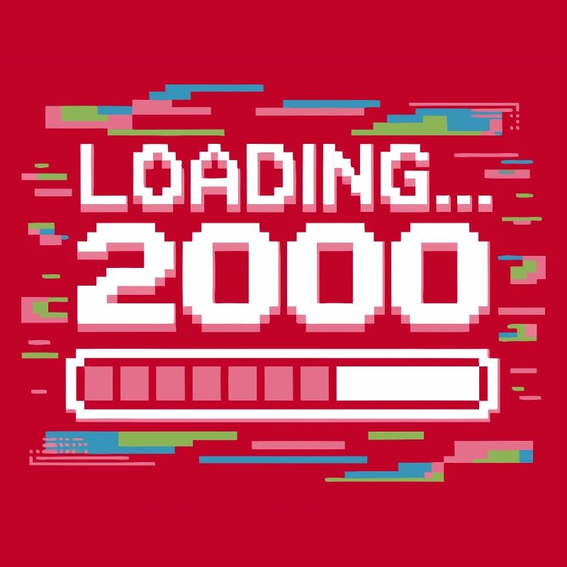 Pixel Retro Design Loading 2000
