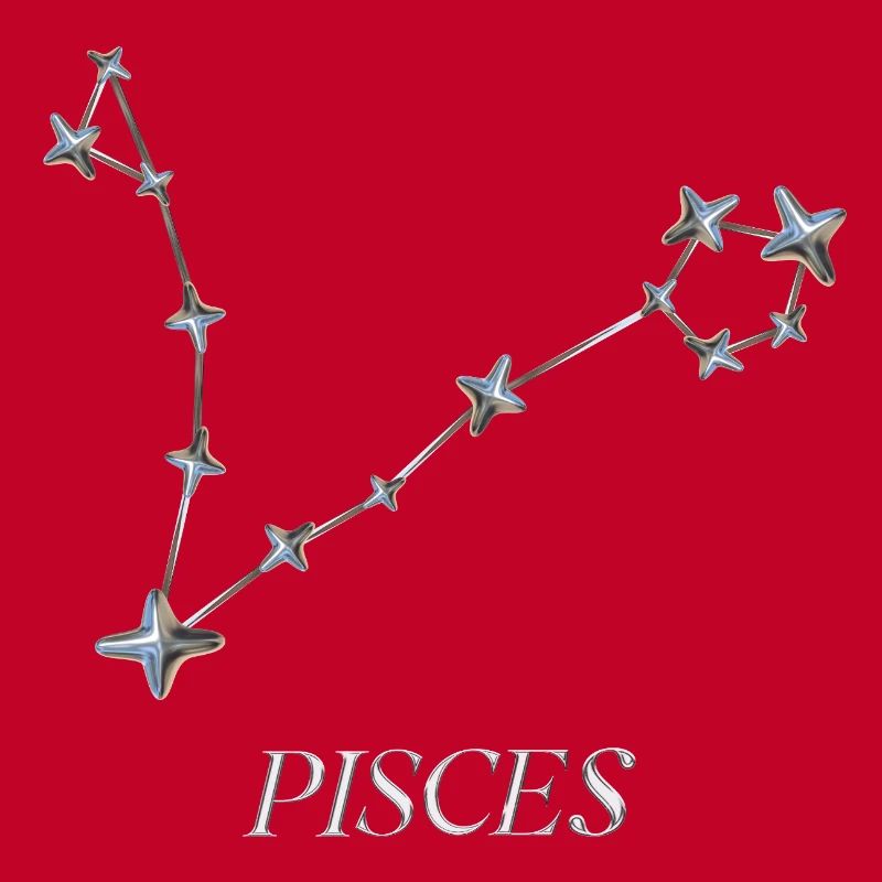 Pisces Constellation – Minimalist Silver Constellation