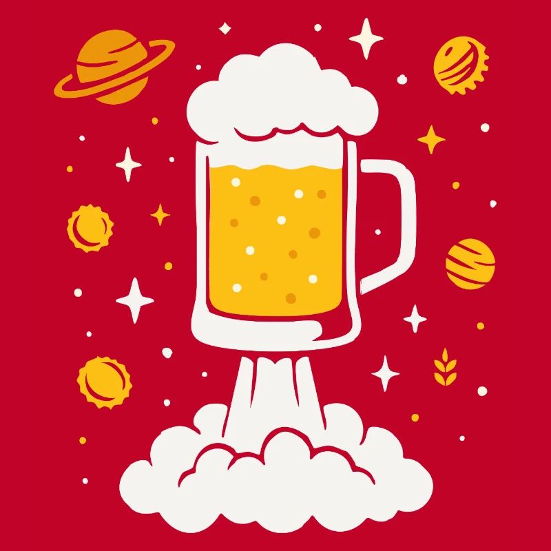 Beer Rocket in Space