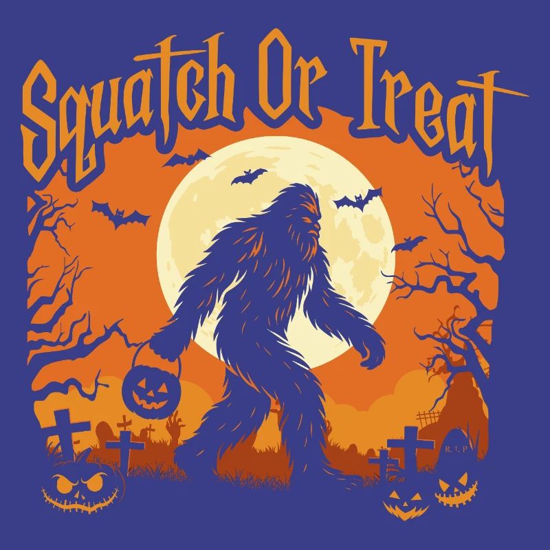 Kniebeugen oder Leckerli Spooky Bigfoot Halloween