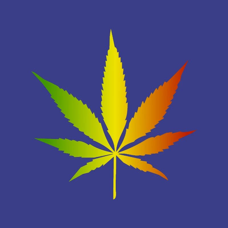 Rasta Gradient Cannabisblatt