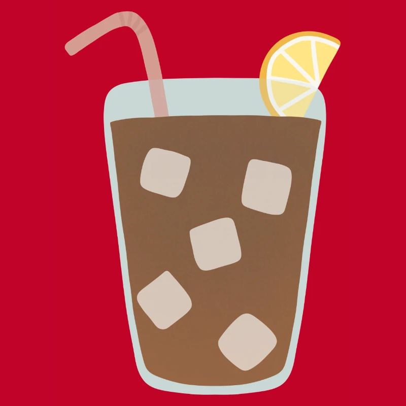 Zitrone Eistee Glas Illustration