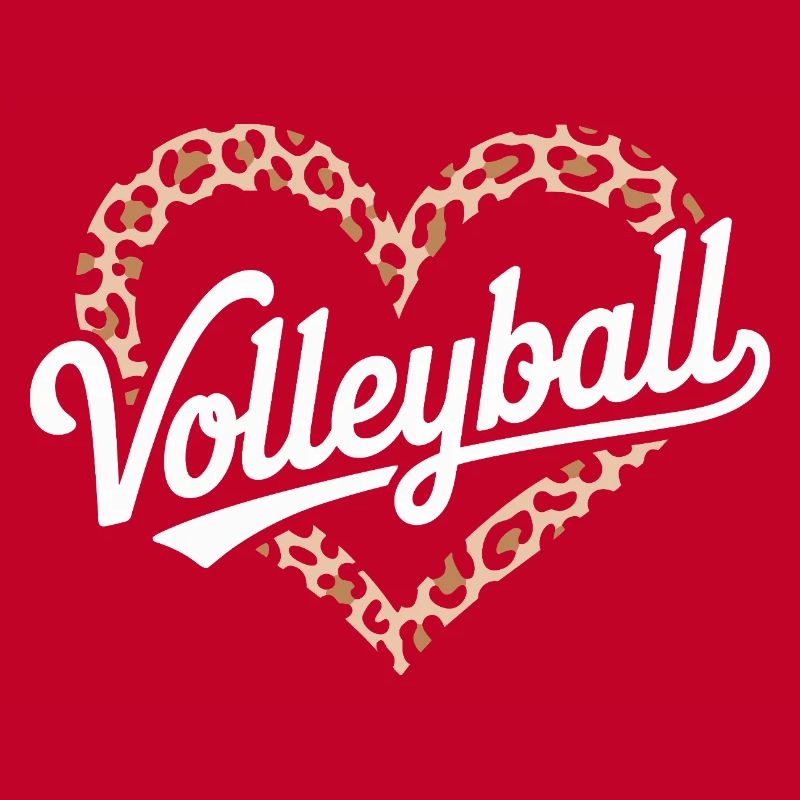 Conception de volley-ball en forme de cœur de léopard