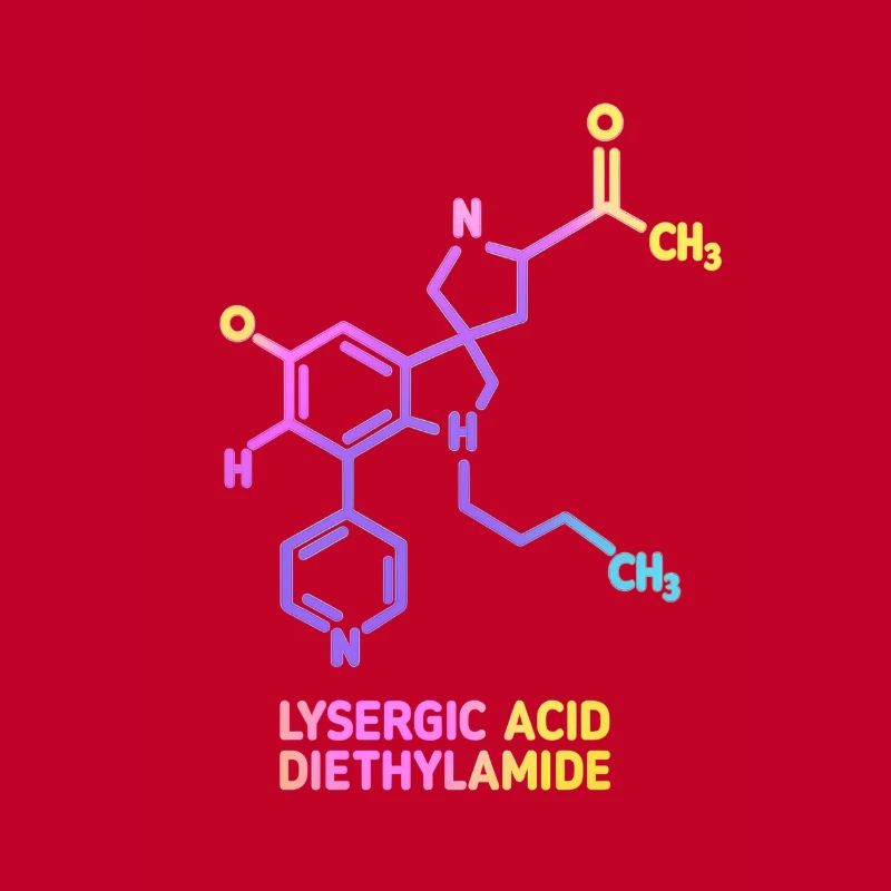Psychedelische Molekülkunst LSD 
