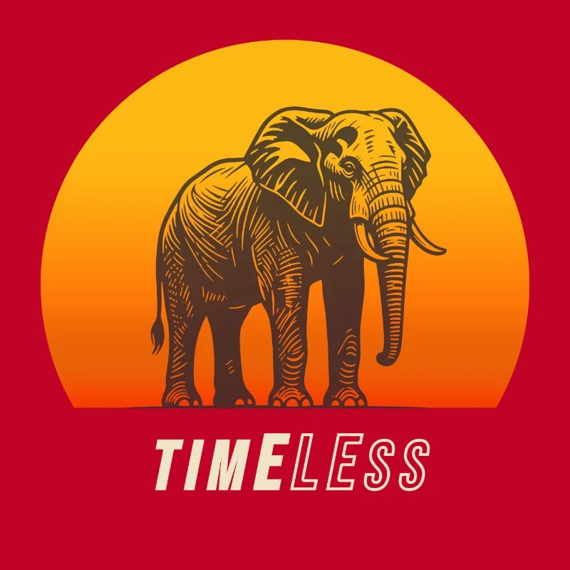 Timeless Elephant – Strength and Tranquility in the Sunset