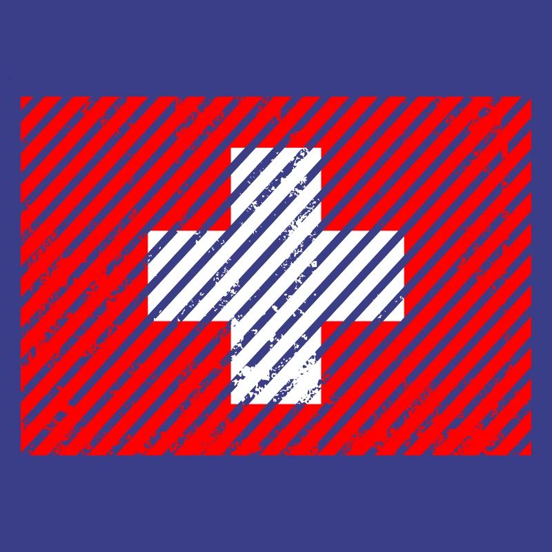  Schweizer Flagge Retro