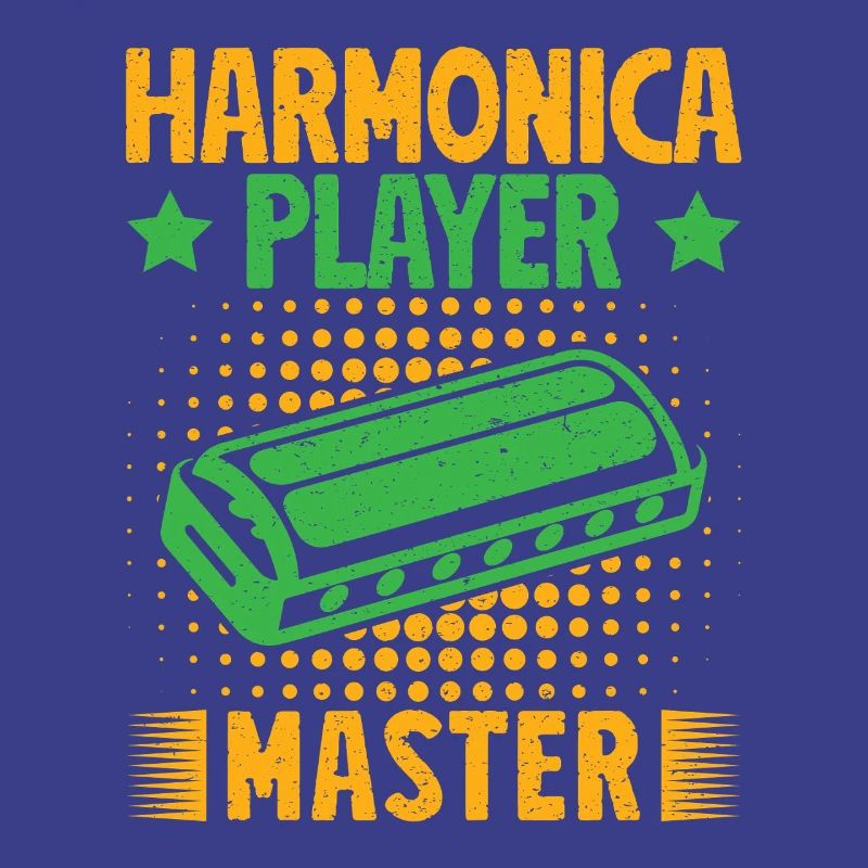 Funny Harmonica Player Master Harmonica