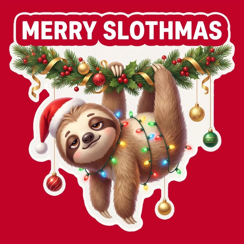 Happy Slothmas String Lights