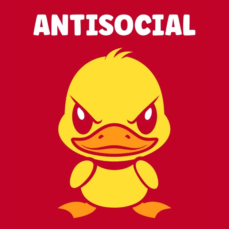 Grumpy Antisocial Duck