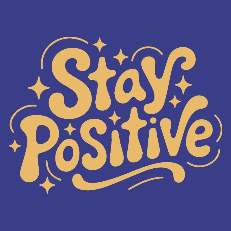 Bleib positiv, Retro Doodle