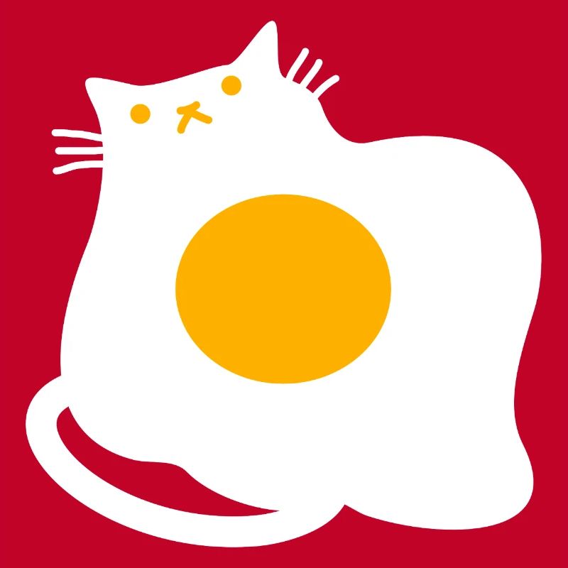 Funny Cat as Fried Egg Cooking Chef