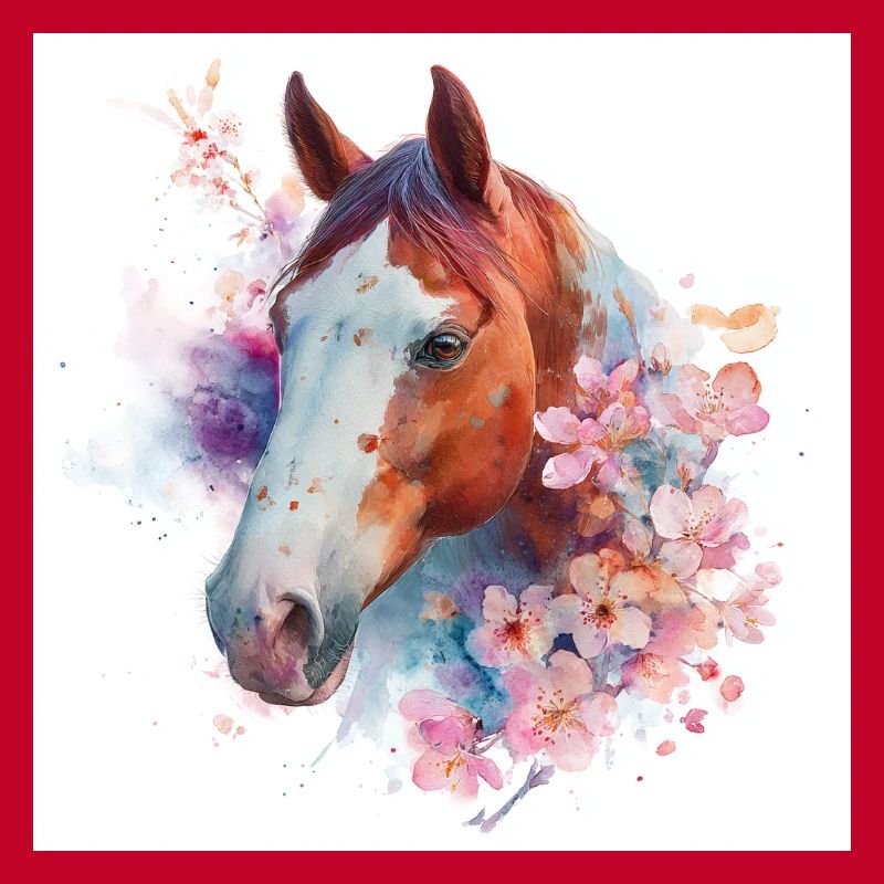 Aquarell Pferdeblüte