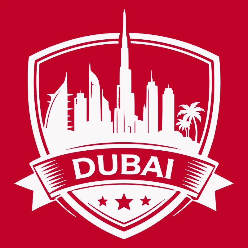 Panneau du badge de la Skyline de Dubaï