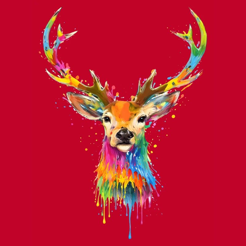 Bunter Hirsch – Graffiti Tierkunst
