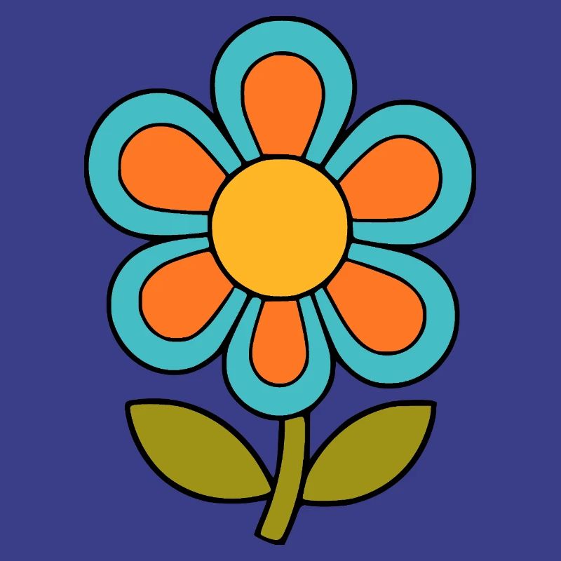 70s flower pattern retro flowerpower