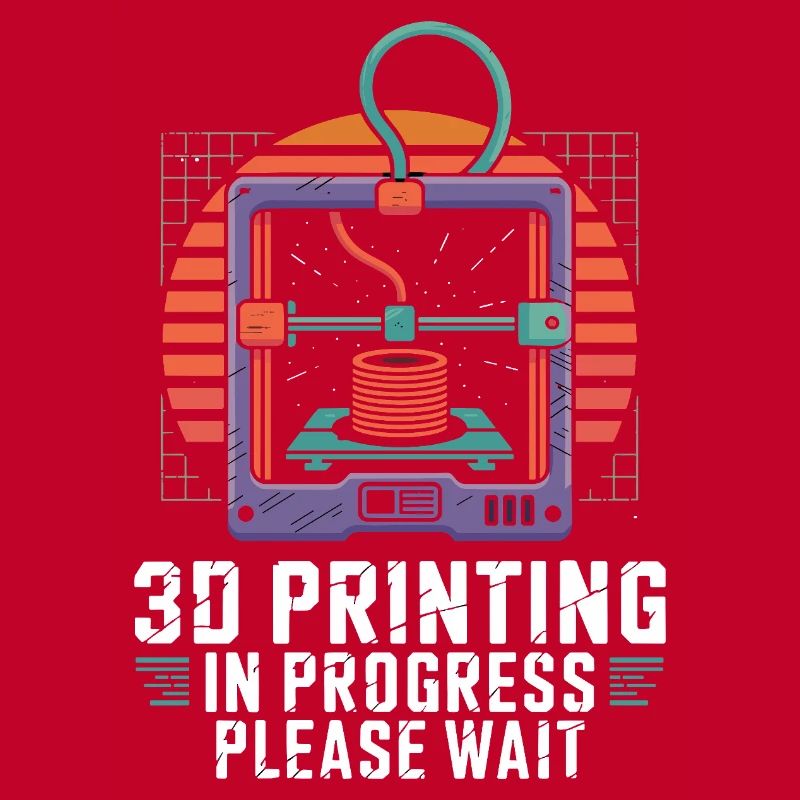  3D Printing In Progress Please Wait Lustiger 3D