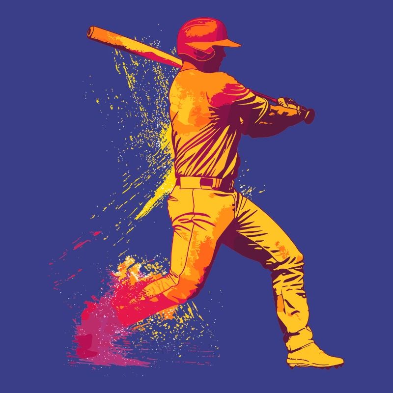Farbexplosion Baseballschlägerheld