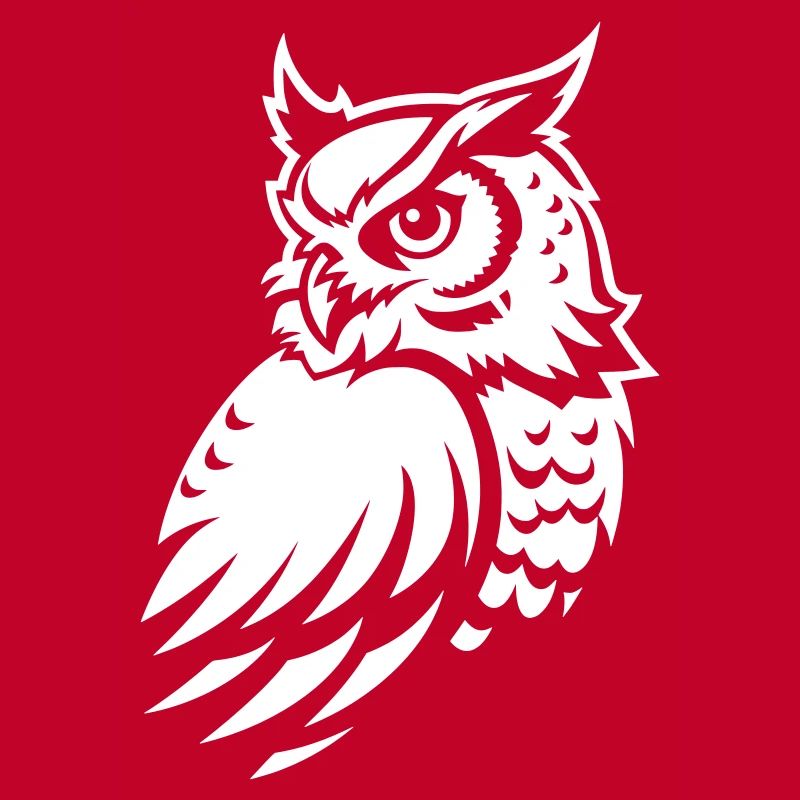 Wachsame Eule – Tattoo Silhouette