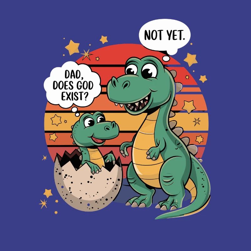 Dinosaur Humor With God Doesn't Exist