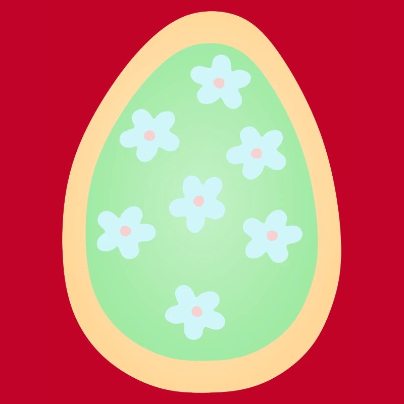 Pastel Floral Egg Pattern