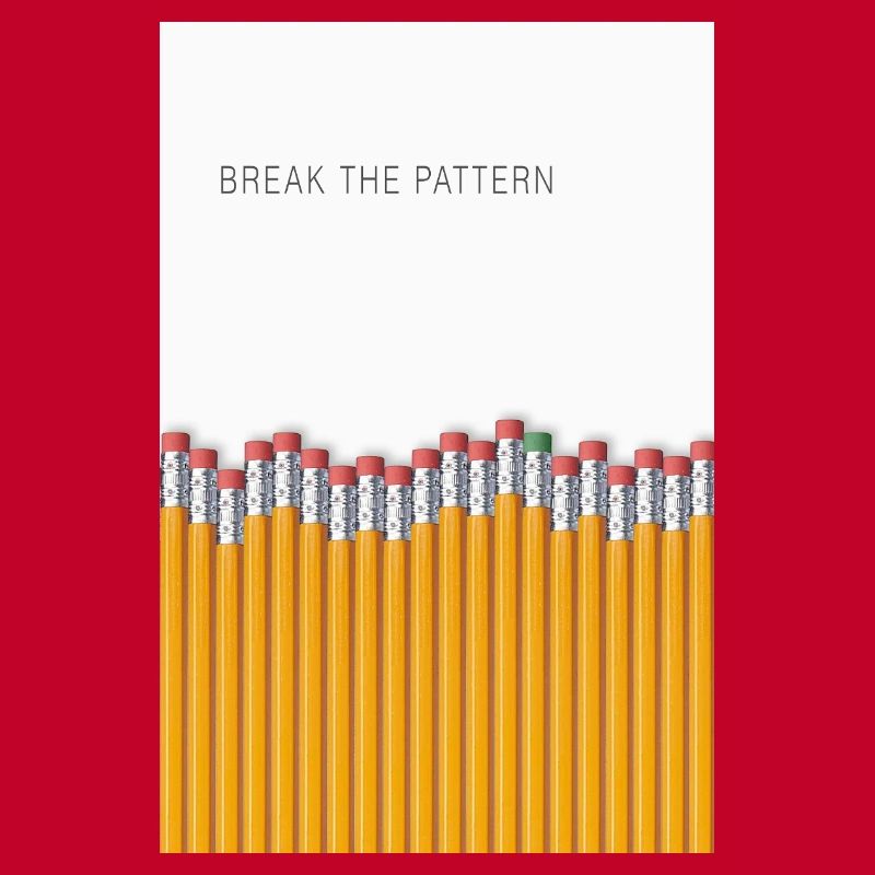 Break the Pattern Minimalist Statement Design